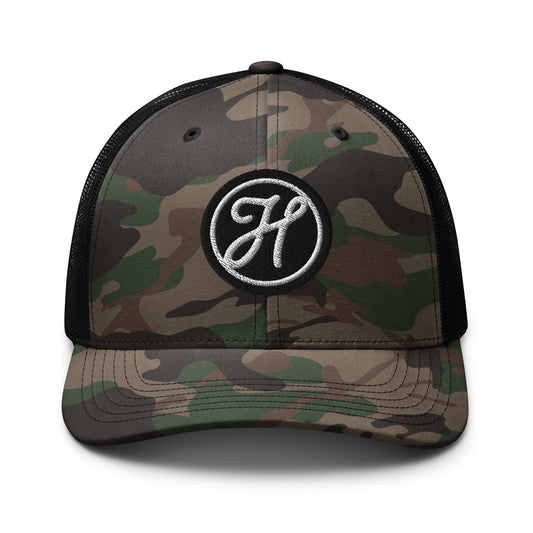 Camouflage trucker hat