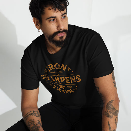 "Iron Sharpens Iron" Men’s premium heavyweight tee