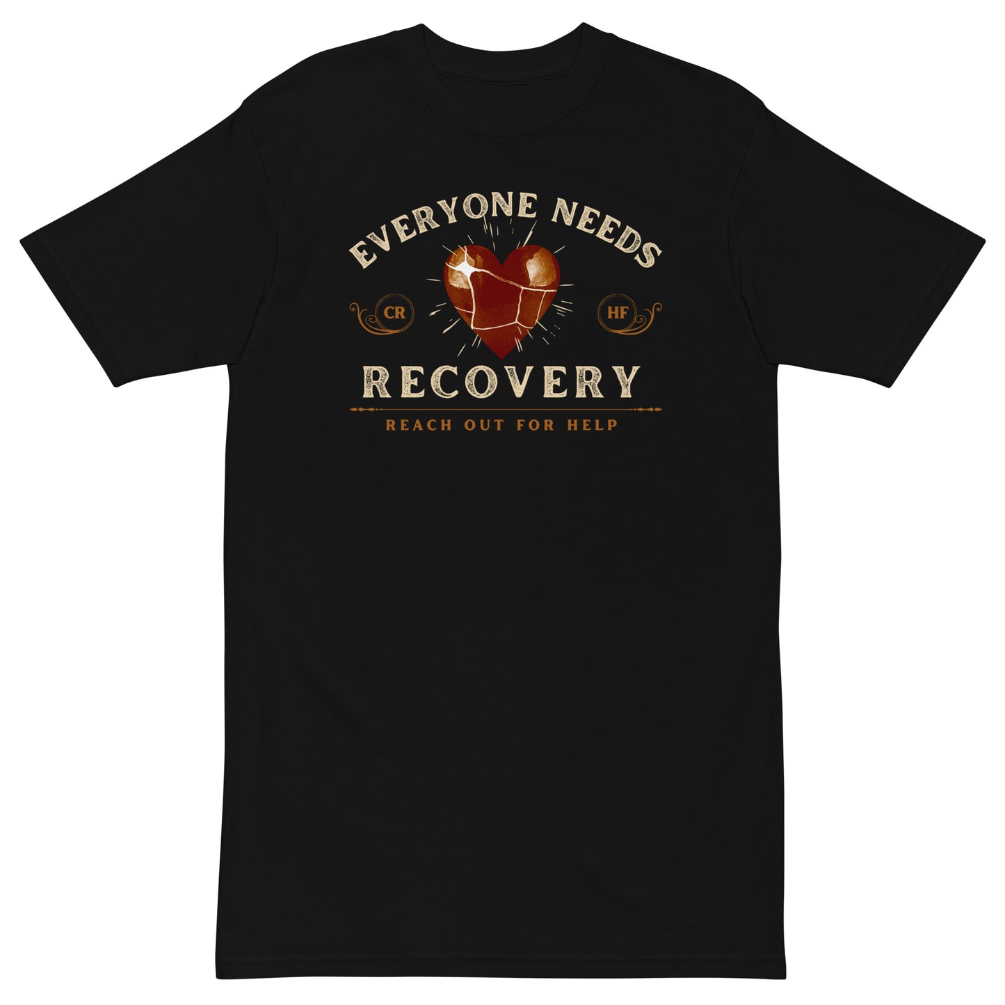 "Everyone Needs Recovery" Kintsugi premium heavyweight tee