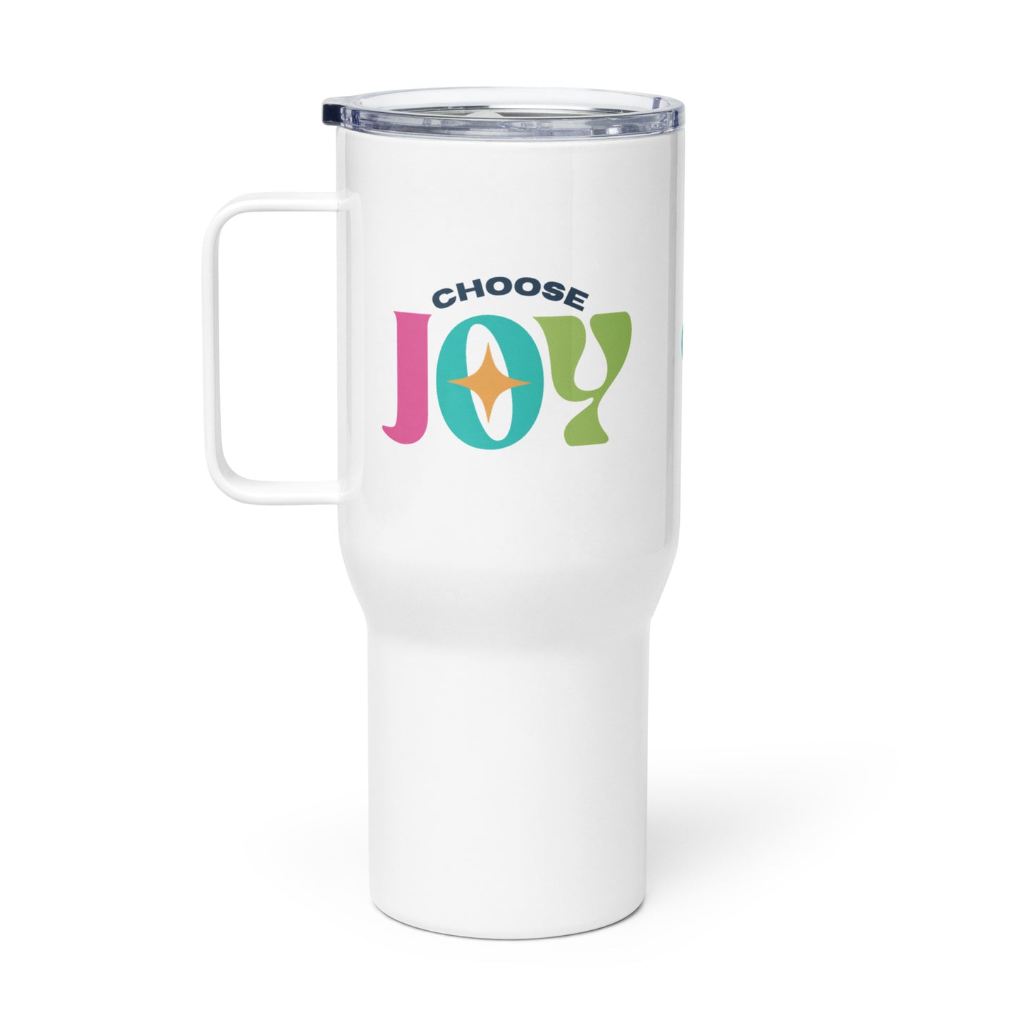 "Choose Joy" Travel mug w/ handle