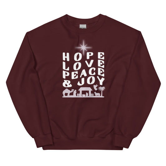 Hope, Love, Peace, Joy Unisex Sweatshirt