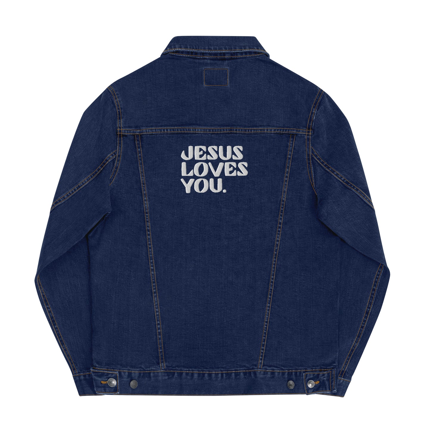 "Jesus Loves You" Unisex denim jacket