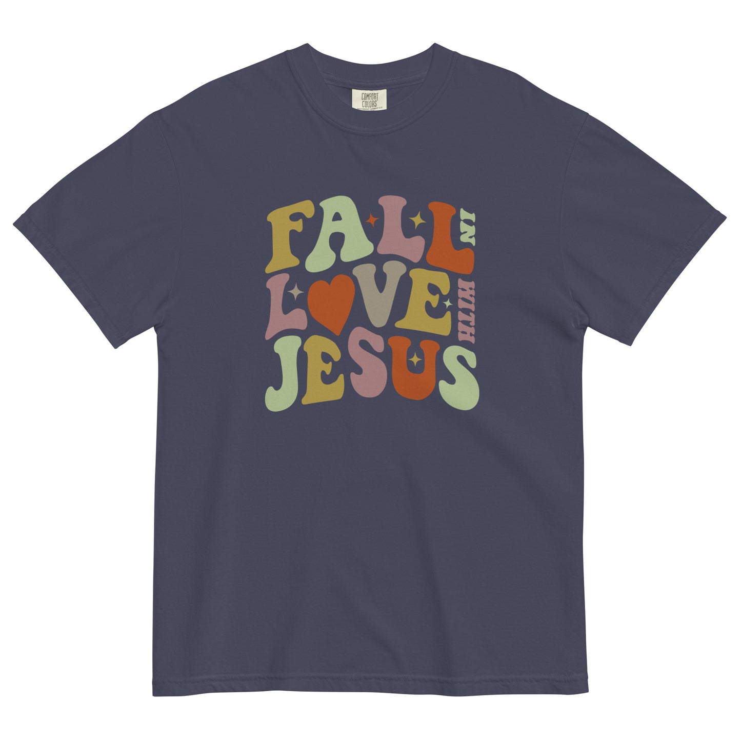 "Fall in Love with Jesus" Unisex garment-dyed heavyweight t-shirt