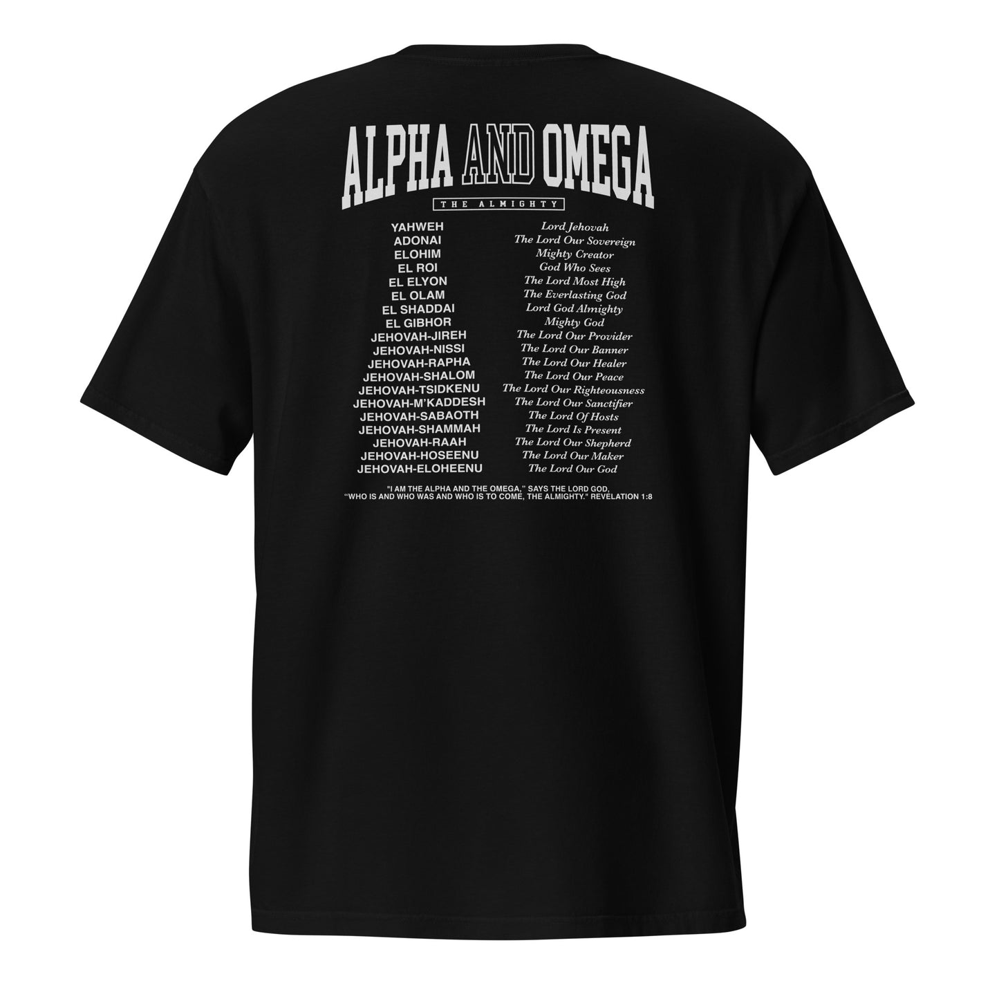 "Alpha and Omega" Comfort Colors Unisex Pocket T-Shirt