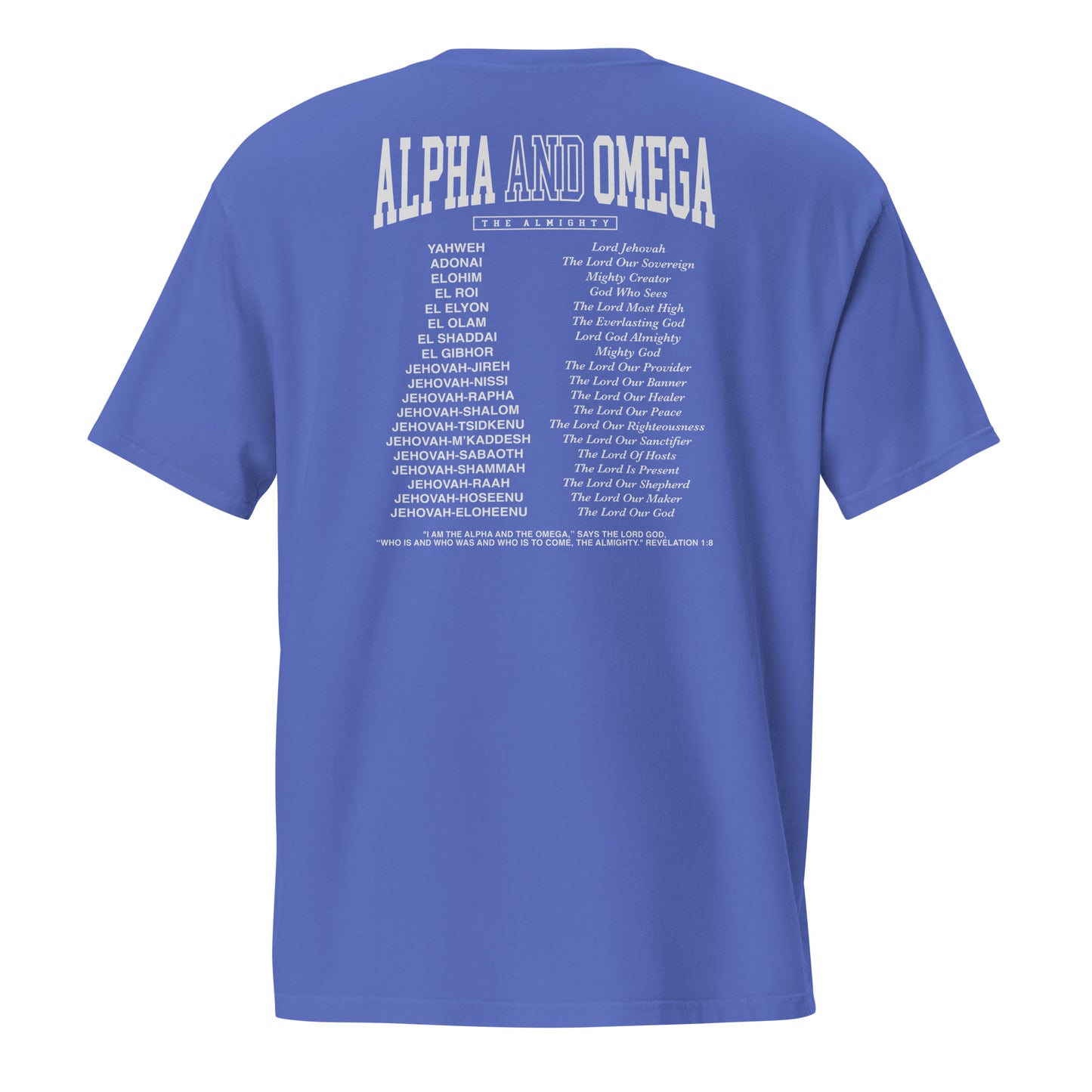 "Alpha and Omega" Comfort Colors Unisex Pocket T-Shirt