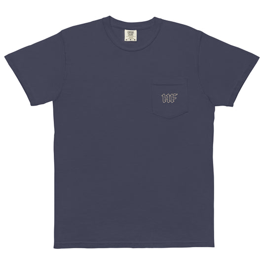 "Seek First" Unisex garment-dyed pocket t-shirt