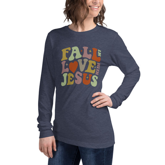 "Fall in Love with Jesus" Unisex Long Sleeve Tee