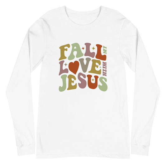 "Fall in Love with Jesus" Unisex Long Sleeve Tee